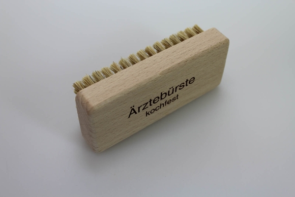 Ärzte-Handwaschbürste / kochfest, einseitig, Naturborste